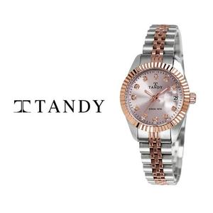 [입점특가][TANDY] 탠디 럭셔리 메탈 로즈골드 손목시계(스와로브스키 식입) T-3909 여성 대표이미지 섬네일