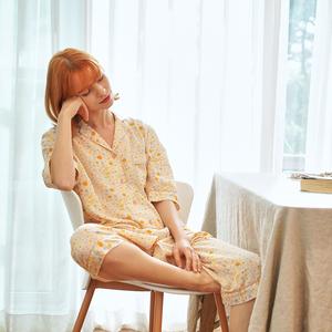 [신규입점] 선데이라운지 여자 레몬스파클링 원피스 잠옷세트 (원피스+7부바지) 대표이미지 섬네일