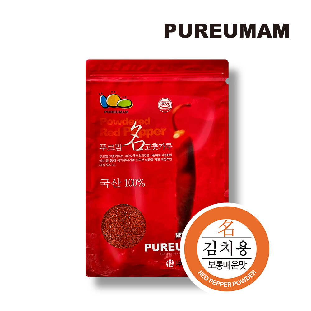 푸르맘 명 고춧가루 김치용(보통매운맛) 1kg 국산 대표이미지 섬네일